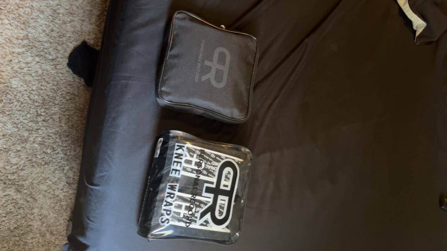 Customer photo review of Personal Record Heavy Duty Premium Knee Wraps - PR906 - Black