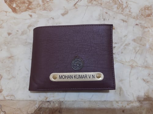 Customer photo review of Premium Quality Men's Wallet With Name & Charm