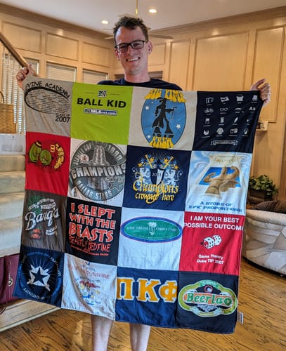 T-shirt quilt from wayne academy by Jerri from TX