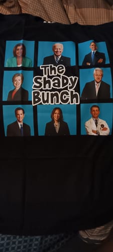 Customer photo review of The Shady Bunch T-shirt