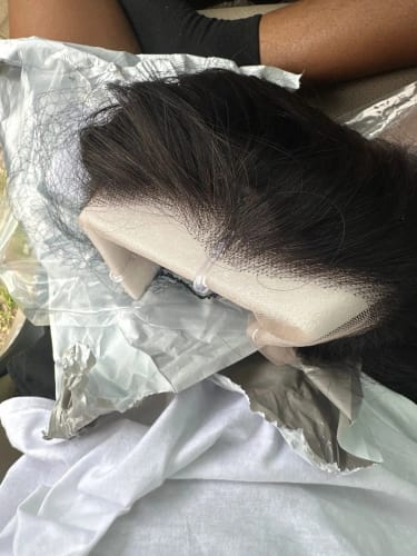 Customer photo review of Karlami Skinlike Swiss HD Lace 13x4 Full Frontal Body Wave Wig Match All Skin Tones