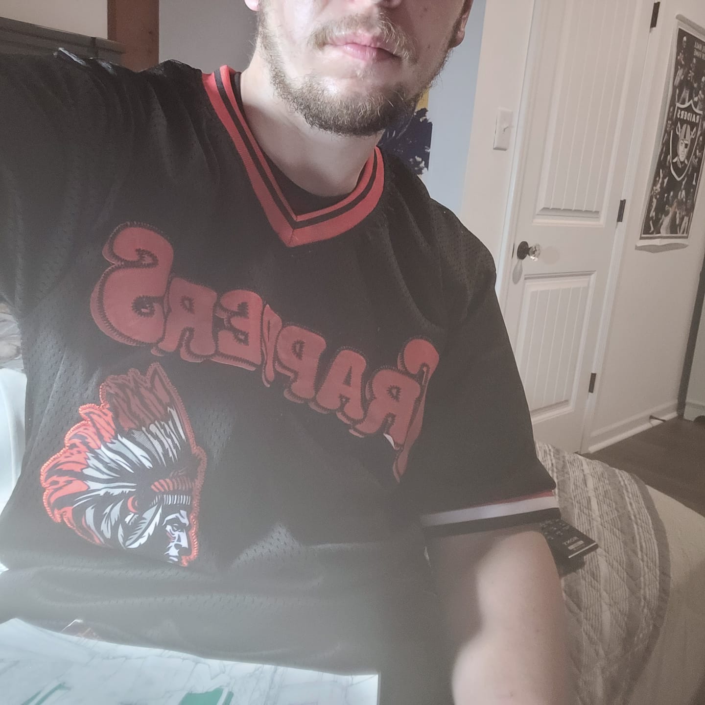 Customer photo review of Trappers - Red on Black Jersey
