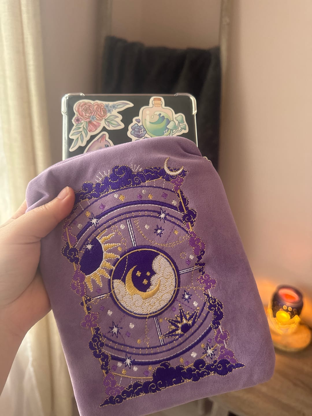 Customer photo review of Otherworldly Lilac Kindle & E-Reader Sleeve