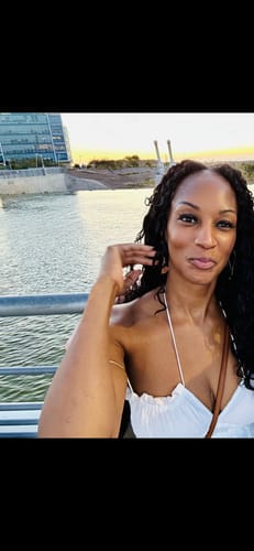 Customer photo review of Kyra White Boho Tiered Maxi Dress