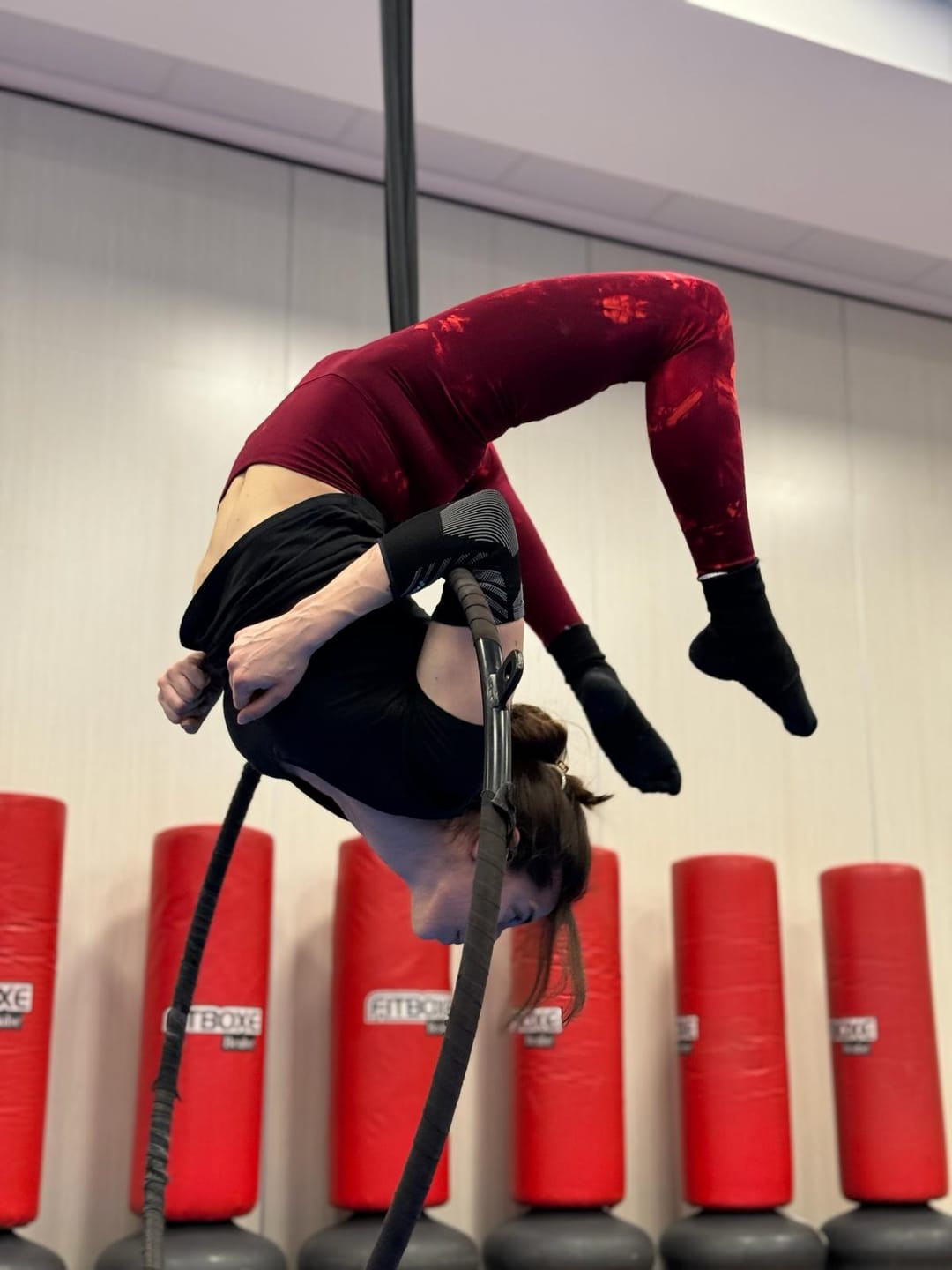 Customer photo review of Leggings Maltinto Rosso Inferno