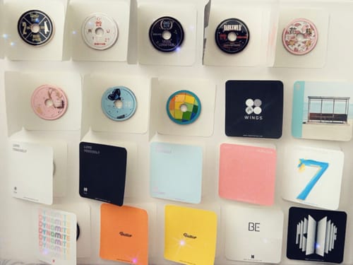 Customer photo review of BTS Anthology CD Enamel Pins Collection Part One