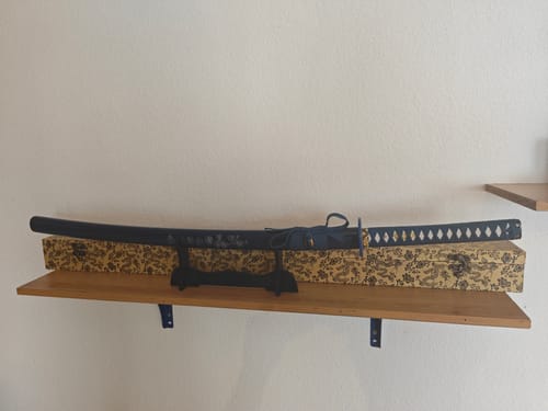 Customer photo review of blue katana blade