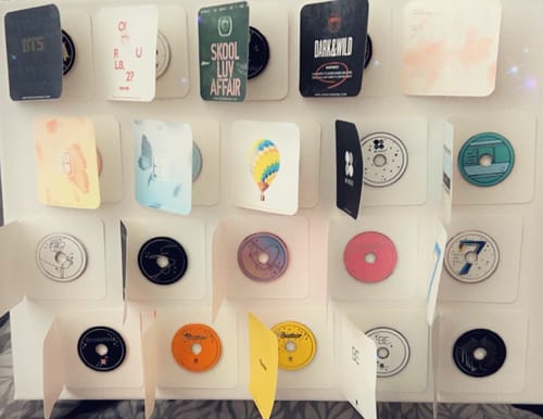 Customer photo review of BTS Anthology CD Enamel Pins Collection Part Two