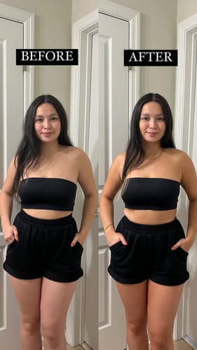 Customer photo review of Vegan Self-Tan Moisturizing Lotion