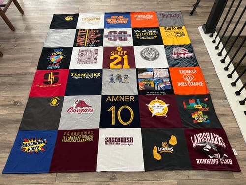 Customer photo review of Classic T-Shirt Blanket