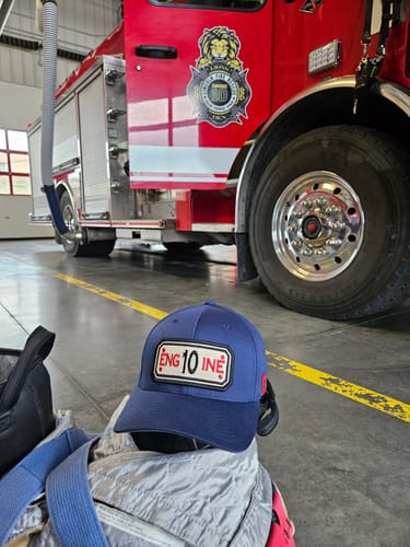 Customer photo review of SPLIT TEXT DESIGN with custom back of hat