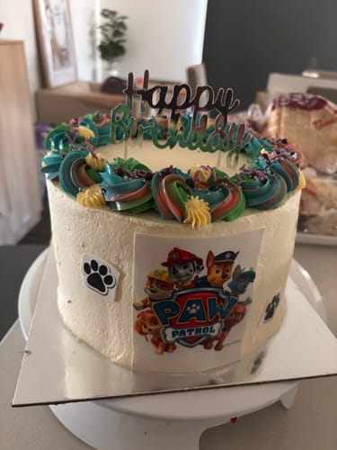 Customer photo review of A5 Rectangle Custom Edible Icing Image