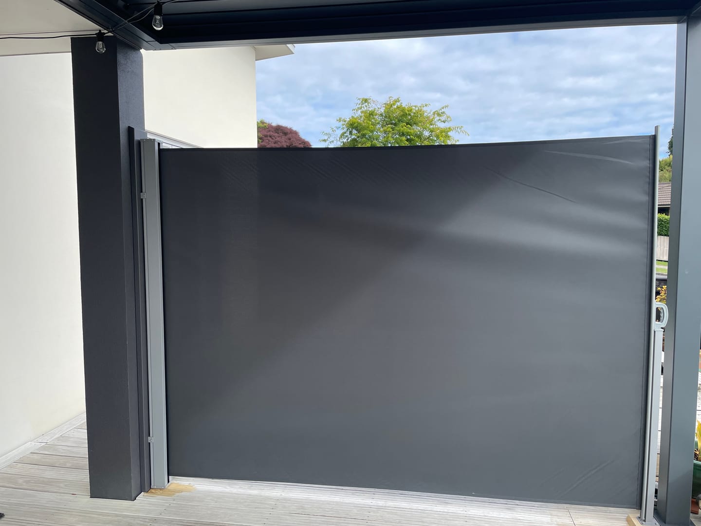 Customer photo review of Patio Screen Retractable Side Awning 2m X 3m
