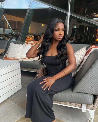 Customer photo review of 3D Body Wave Wig Pre-Cut & Pre-Pluck & Pre-Bleached Pre-Everything Wig