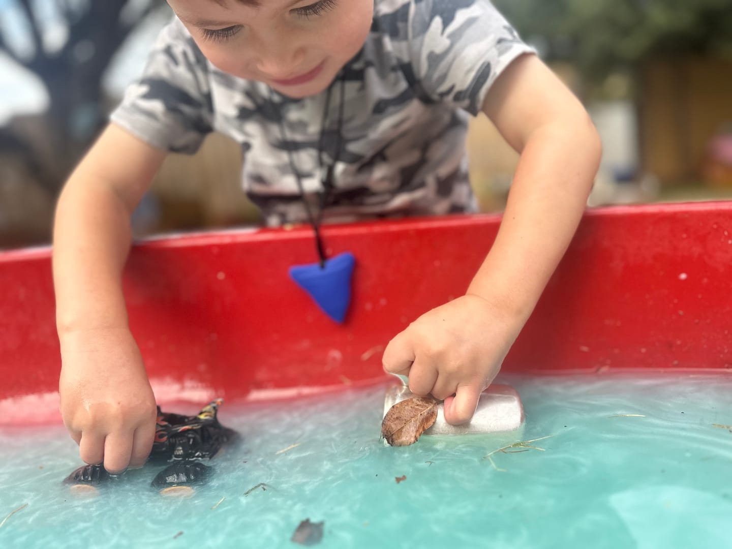 Customer photo review of Shark Tooth Sensory Chew Necklace - Free Hygiene Case