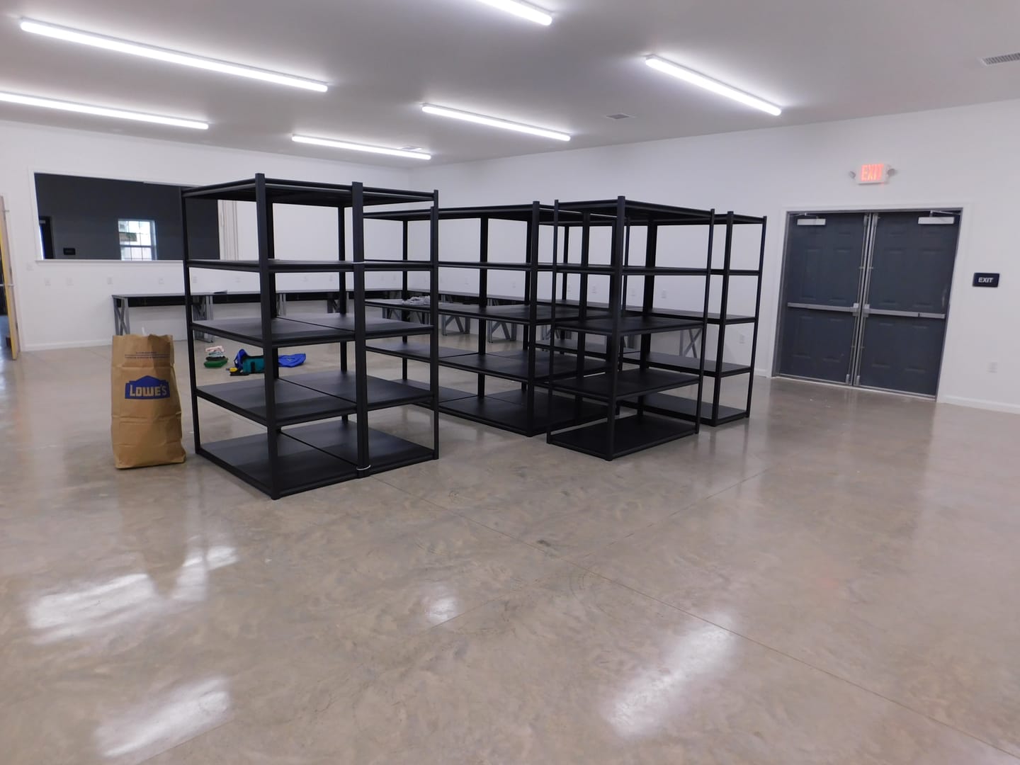 Customer photo review of REIBII 5-Tier 72" H Garage Shelving, 3000LBS Adjustable Metal Shelving Unit, Storage Shelves For Warehouse, Basement & Industrial
