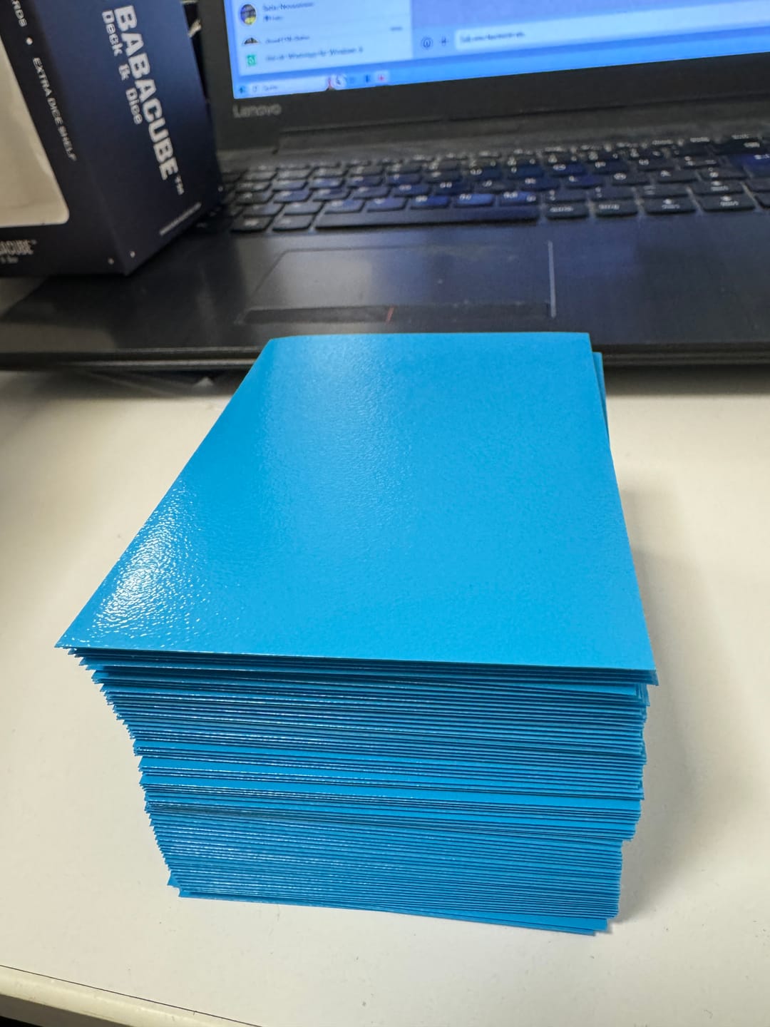 Customer photo review of Baba Sleeves Matte Light Blue/ Matt Hellblau Hüllen Standard Size