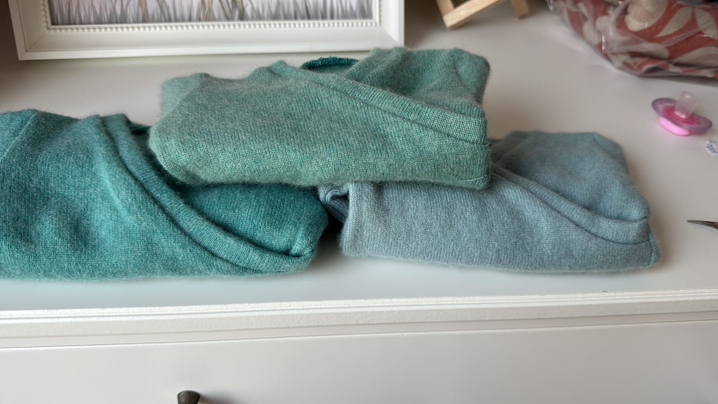 Customer photo review of Kaschmir Longsleeve Blau