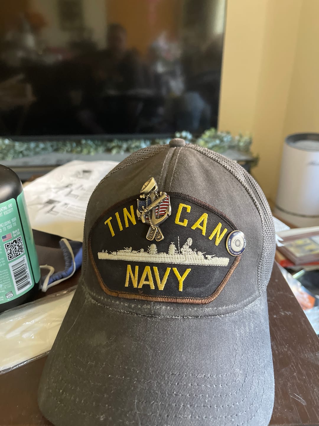 Customer photo review of US Navy Veteran Pin