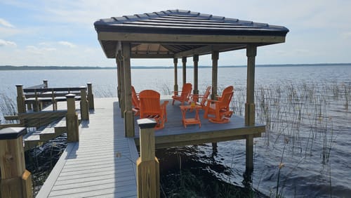 Customer photo review of DuraWeather Poly® Adirondack Swivel Glider