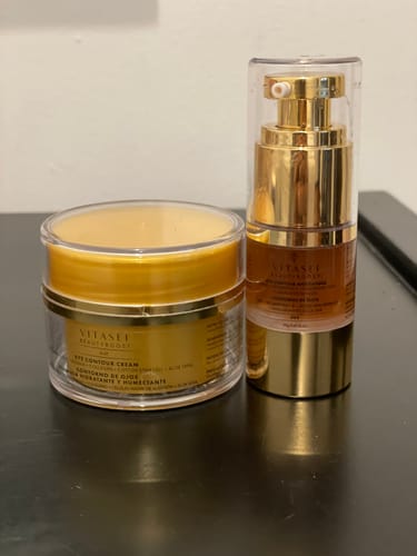 Customer photo review of KIT CONTORNOS DE OJOS DíA EFECTO FRÍO Y NOCHE CON CAFEÍNA