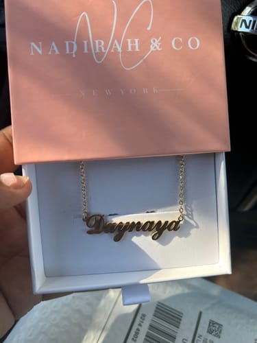 Customer photo review of Personalized Name Necklace