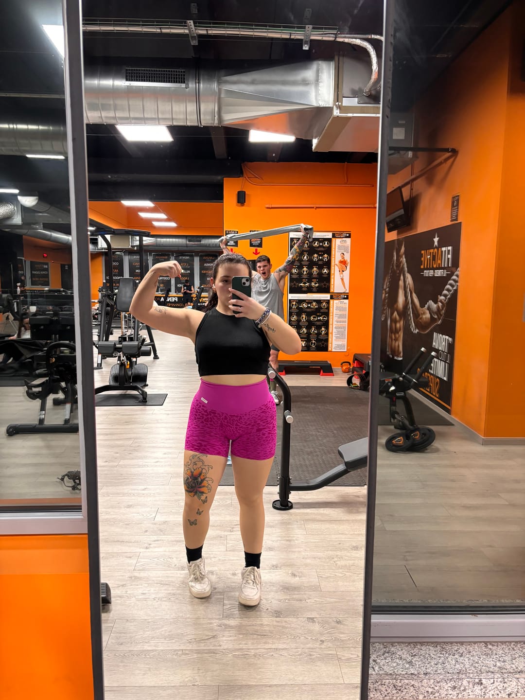 Customer photo review of Shorts Jungle Leopardo Fuxia