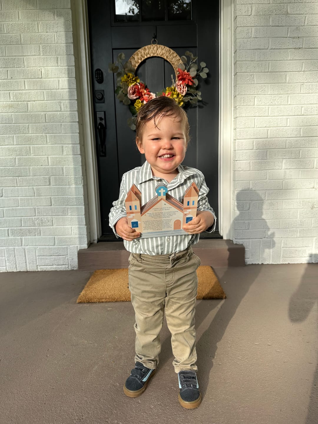 Customer photo review of When We Go to Mass - shaped board book