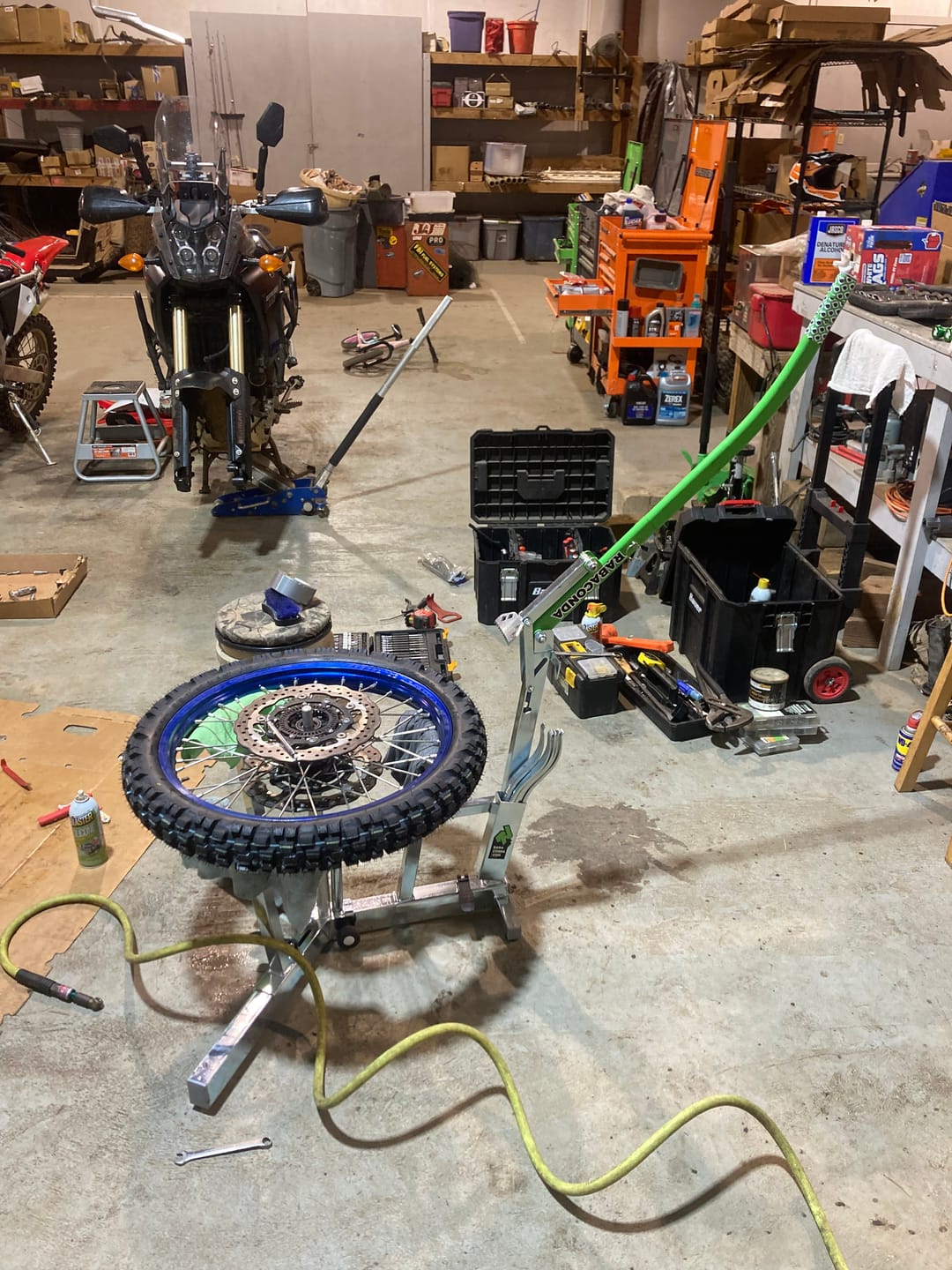 Customer photo review of Rabaconda Dirt Bike Tire Changer