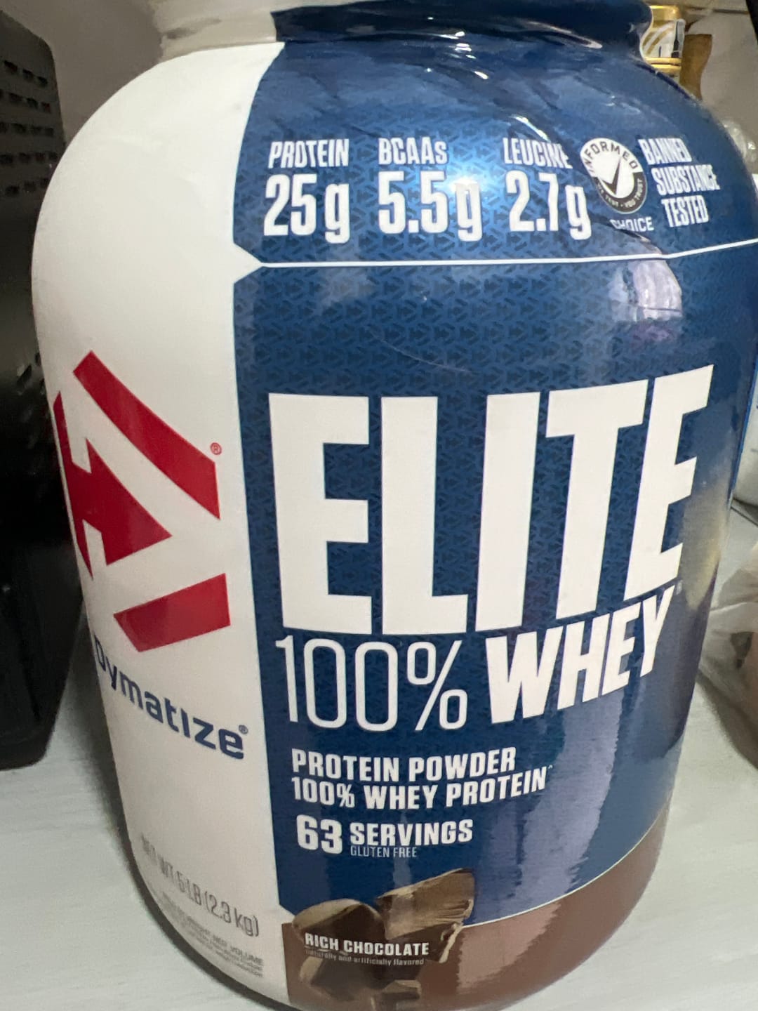 Customer photo review of Dymatize Elite 100% Whey Proteina 5 Lb
