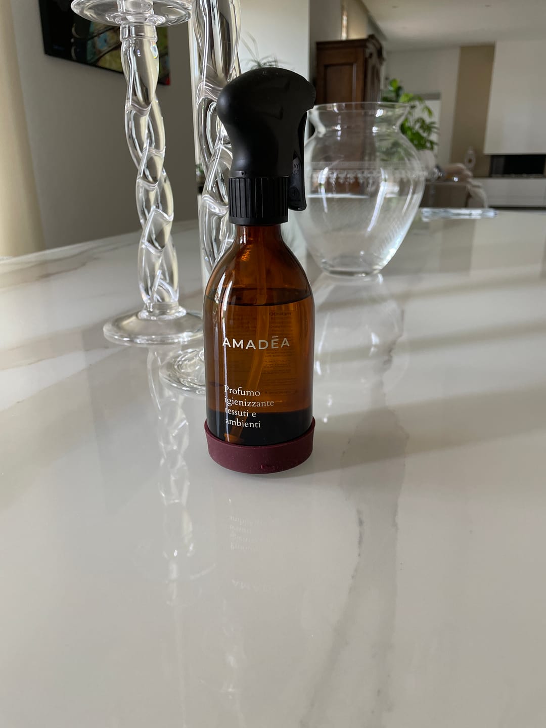 Customer photo review of Kit Profumo igienizzante tessuti e ambienti 300ml + 1 Litro