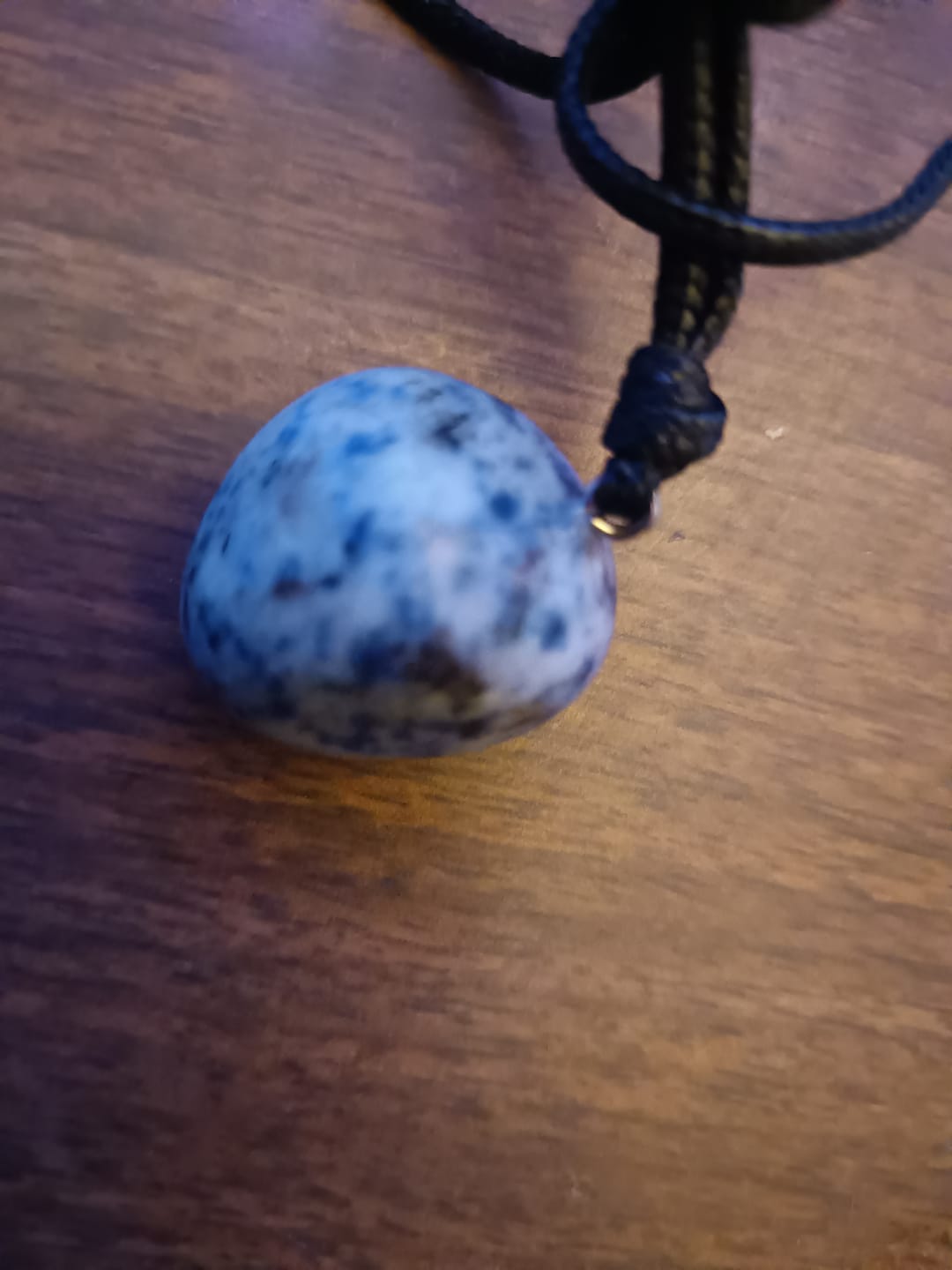 Customer photo review of Obsidian Self Protection Necklace