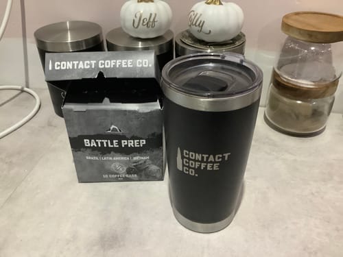 Customer photo review of Tumbler and Coffee Bag Bundle