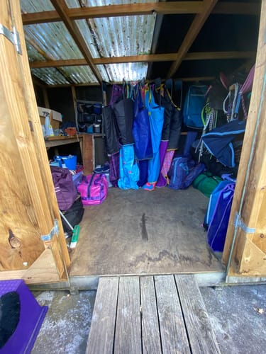 Customer photo review of Zilco Rug Rack Wall Mounted