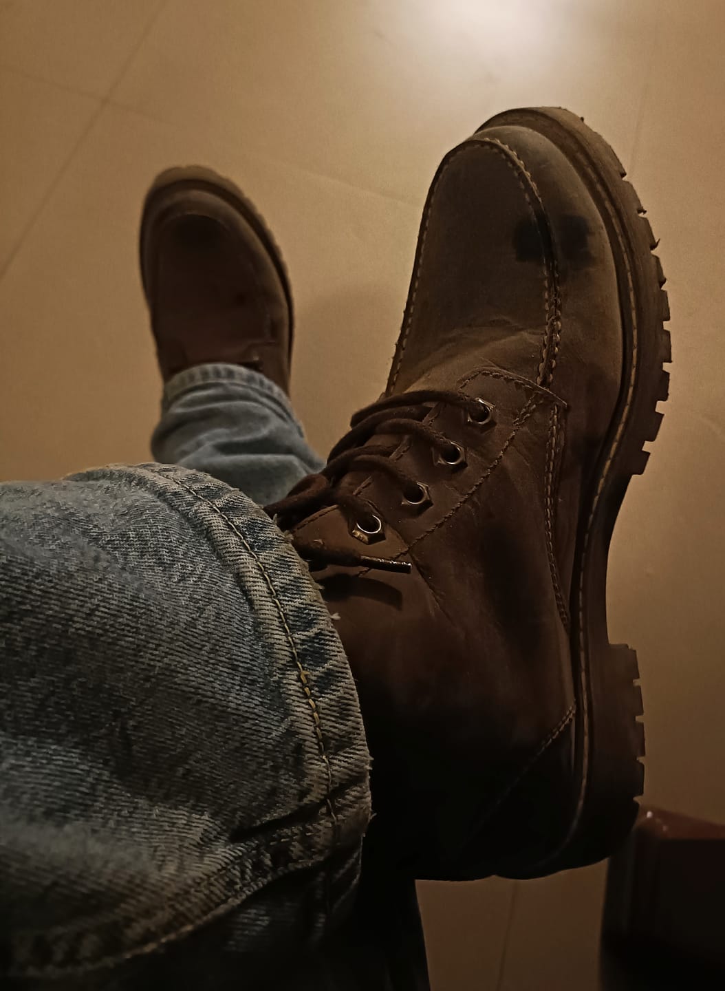 Customer photo review of boots moc-toe mocha