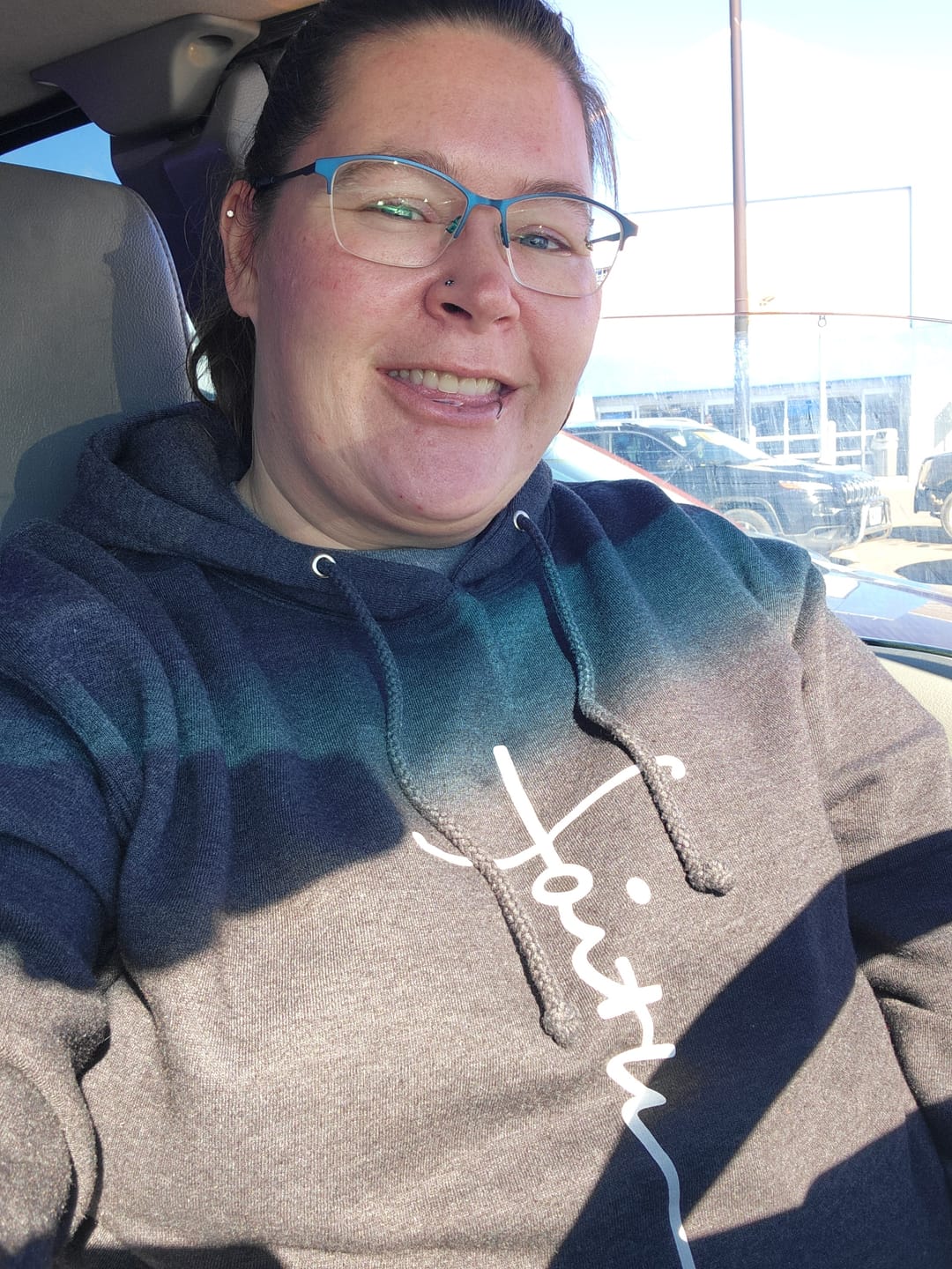 Customer photo review of Faith Cross Hoodie