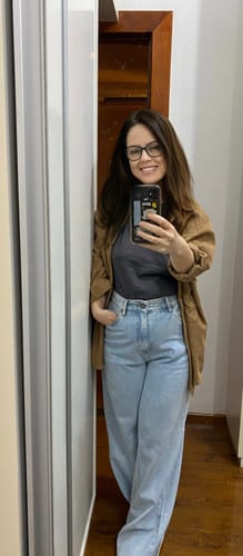 Ana Paula Souza S. review of Calça Jeans Wide Leg Buriti Azul Claro image 1 out of 1