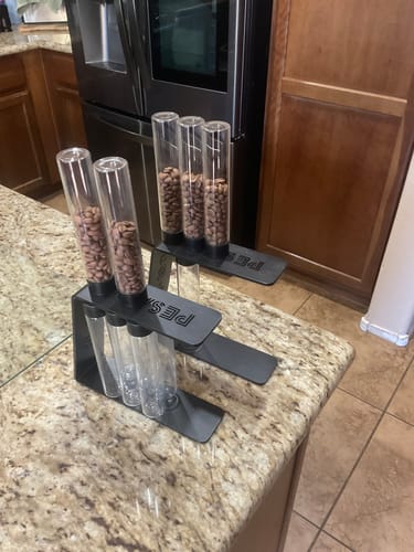 Customer photo review of Pesado Single Dose Bean Cellar (4 pack) + Stand