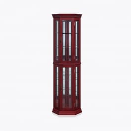 Customer photo review of Lorona 70" Tall Glass Door Corner Curio Cabinet