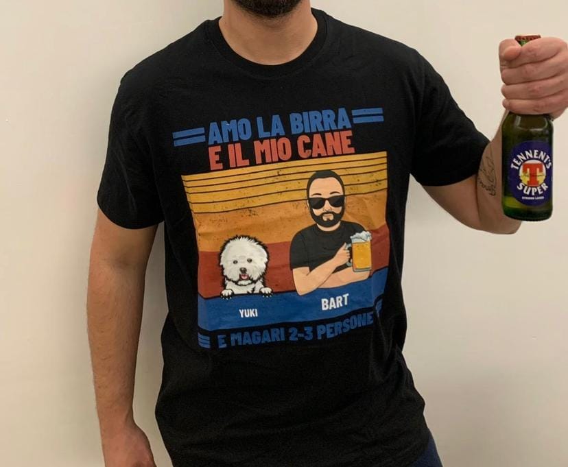Customer photo review of Amo la birra e i miei animali da compagnia - Maglietta personalizzata