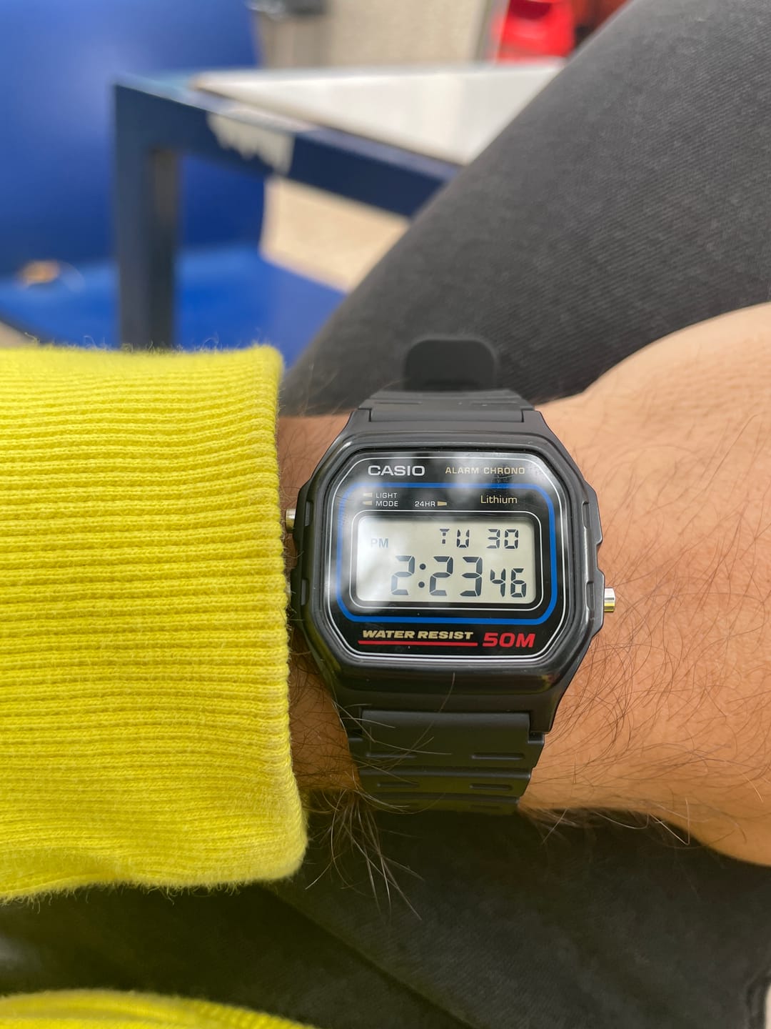 Customer photo review of Reloj Casio Vintage W-59-1VQD Azul/Negro