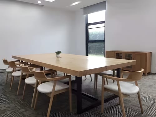 Customer photo review of Solid Wood Rectangular Conference Table Office Desk