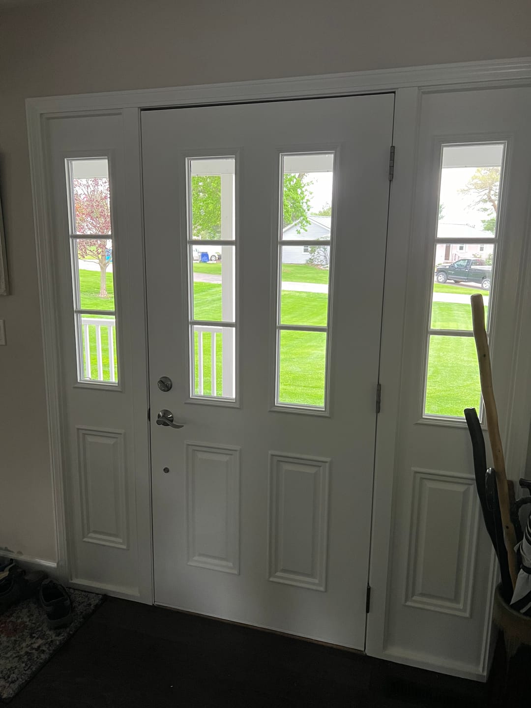 Customer photo review of Clear 3 Lite Glass and Frame Kit (Half Sidelite 10" x 38" Frame Size)
