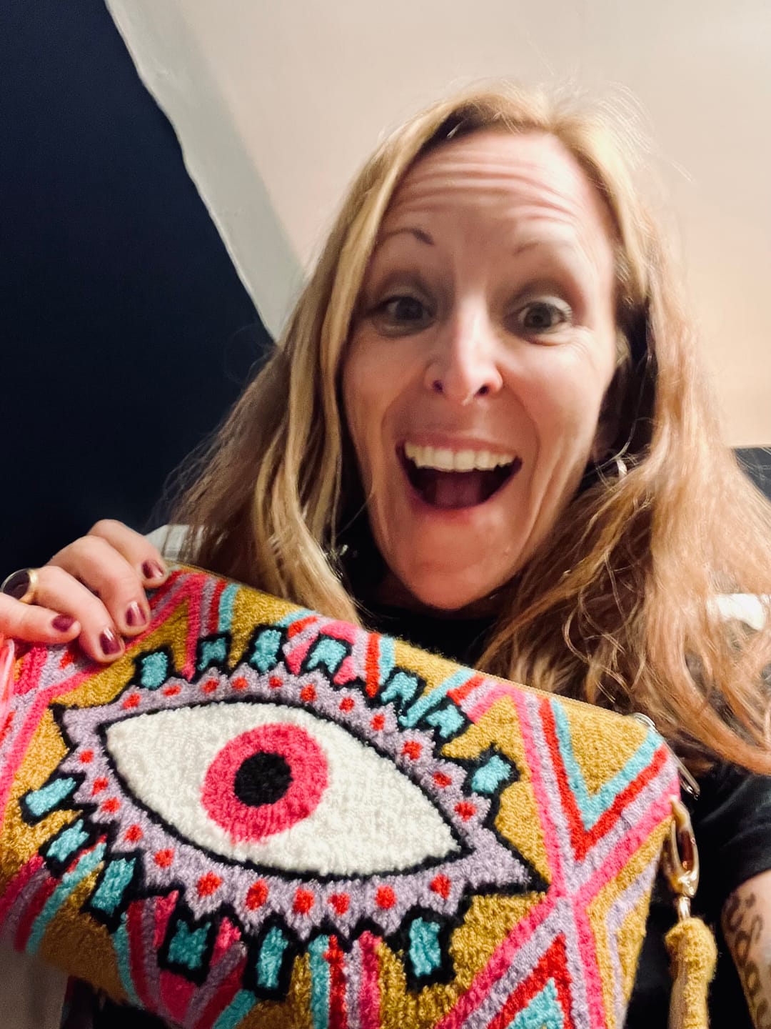 Customer photo review of Evil Eye Clutch