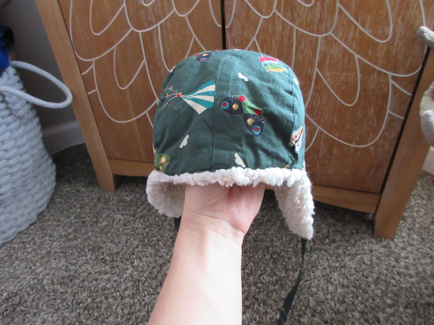 Customer photo review of Midnight Kites Sherpa Hat