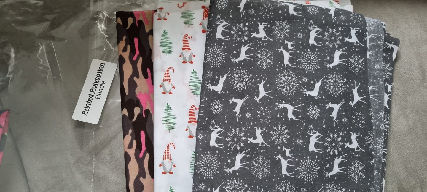 Customer photo review of Printed Polycotton Bundle 1m X 3