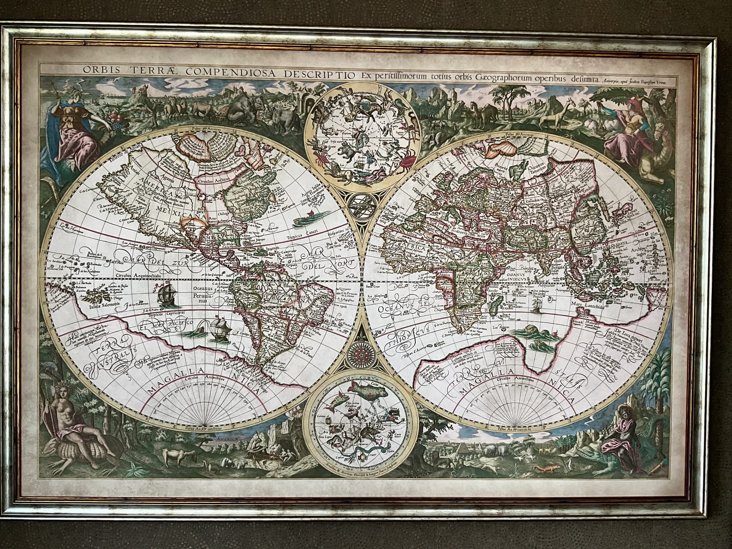 Customer photo review of Old World Map from 1651 by John Speed - Rare Colour Vintage Wall Art