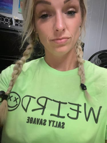 Customer photo review of Salty Savage Unisex "WEIRDO" Tee