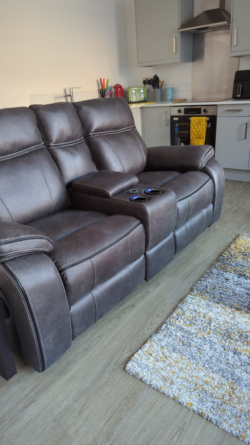 Customer photo review of Vinson 2 Seater Smart sofa Power Recliner with Console