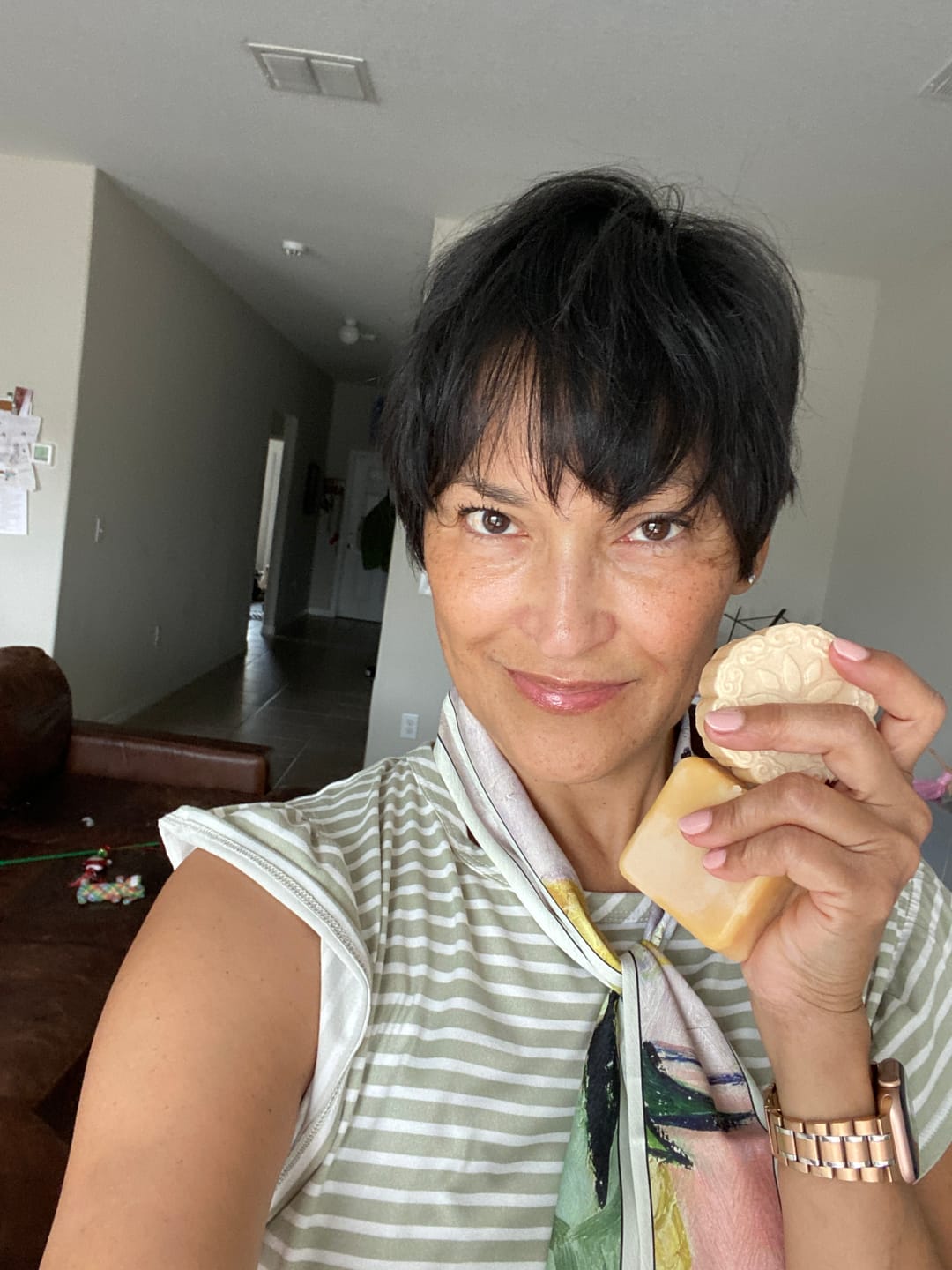 Customer photo review of Citrus Zest Essential Oil Conditioner Bar